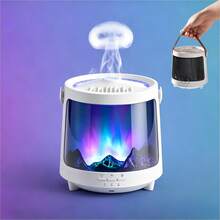ENSSU 300ML Ultrasonic Aurora Essential Oil Diffuser, Jellyfish Shaped 7-Color Light Aromatherapy Machine, Cool Mist Humidifier, Timer And Smart Waterless Auto-Off Function, Suitable For Home Bedroom Office Yoga Aromatherapy Humidifier, Home Decor, Ideal Gift - Multicolor - View 12