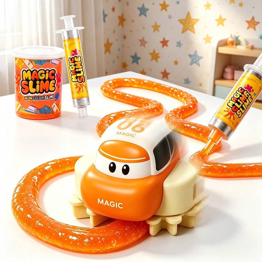 Mainan Mobil Sensor Pengikut Garis untuk Anak Usia 3+, Mobil Balap Sensor Otomatis dengan Lintasan Slime yang Dapat Dilukis Sendiri, Mainan Sensorik Edukatif Interaktif Tanpa Layar untuk Orang Tua dan Anak, Hadiah Ulang Tahun dan Liburan Unik untuk Anak Laki-laki dan Perempuan - MultiWarna - View 1