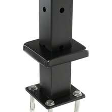 Railing Post, 42x2x2 Inch Corner Railing Post, With L-Shaped Pre-Drilled Holes, Stainless Steel Rail Post With Horizontal And Curved Bracket, 1-Pack, Black, 1JZLGZXHS1065S1EW001V0 - 106.7x5x5 cm + L-shaped Hole - View 8