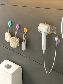 1pc Multi-Color Magnetic Cable Clip Adhesive Cable Organizer 360° Rotating Cable Management Holder For Desk Bathroom Kitchen Bedroom Office Car Wall Storage Organization - View 3