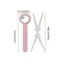 2Pcs Cat Eye Nail Tools Set, Hollow Ring Handheld Styling Stick With For Manicure Halo Light Pattern Making - Multicolor - View 8