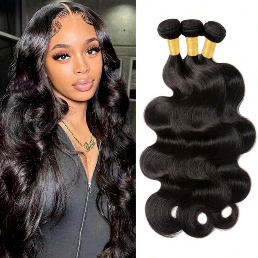 Body Wave Bundles Human Hair Brazilian Hair Weave Bundles 3 Bundle Human Hair Extensions Natural Colored Hair Tissage