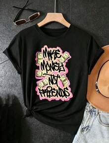 Women T-Shirts - 黑色 11 - 查看 1