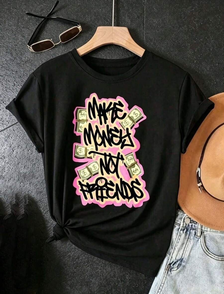 Women T-Shirts - 黑色 11 - 查看 1