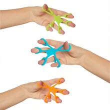 Banda de resistencia de silicona para dedos, banda de entrenamiento de fuerza para dedos, anillo de resistencia para fitness de dedos para adultos - Multicolor - Ver 4