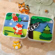 Bee Cloth Book - Colorful Design, Built-In Rich Gameplay & Interesting Animal Illustrations, Cultivate Baby's Manual Ability, Helpful For Baby's Cognitive Development, Tear-Resistant Felt Book, Toy Early Education 3D Quiet Book For Baby - Multicolor - View 4