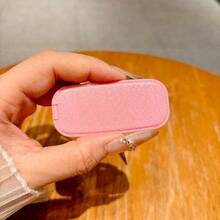 Mini Foldable Stand Faux Leather 1pc Texture Mirror Makeup Mirror Phone Holder Fashionable Adhesive Horizontal/Vertical Dual-Use Portable Desktop Stand Valentine's Day Gift - Multicolor - View 6