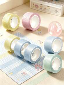 1/2/4/8pcs Glitter Transparent Nano Double-Sided Tape, Reusable, Strong Adhesive, Suitable For Home, Office And Classroom - Multicolor - View 2