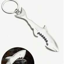 Men's Shark Keychain, Metal Bottle Opener Key Ring For Car Keys And Daily Carry, Portable Multi-Functional Key Holder With Durable Design, Unique Gift Accessory For Men - Multicolor - View 3