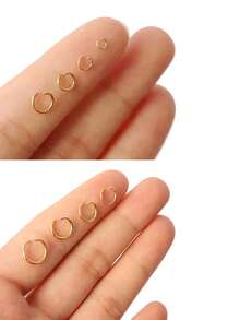 DIY Jewelry Making Open Jump Rings, 100pcs Gold & Silver Connector Rings For Pendants, Bracelets, Chains And Handmade Crafts - Multicolor - View 6