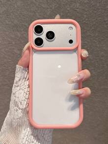 4件組 [粉色+白色+黑色+灰色] 加厚硬殼粉色邊框透明背蓋手機殼，適用於 iPhone 17 Pro Max/17 Pro/17/16/16 Pro Max/16 Pro/15/15 Pro Max/15 Pro/14 Pro Max/14 Pro/14 Pro Max/13/13 Pro/13 Pro Max/12 Pro Max/12/12 Pro/11，防摔保護 2.0 厚度，硬殼 - 4個裝[粉紅色+白色+灰色+黑色] - 查看 6