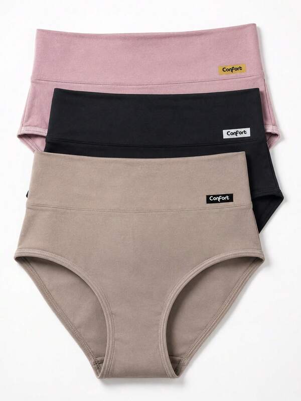 Kit 3 Calcinha Cinta Modeladora Cós Alto Feminina Comum e Plus Size Confortável Compressão Lingerie