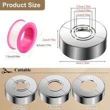 4pcs Wall Pipe Covers, ABS Adjustable Split Flange Design, With Sealing Tape, Easy Install Decorative Cover Plates, Suitable For Radiator And Sink Pipes, Home Bathroom Kitchen Decorative Water Pipe Rings - Modern - View 4