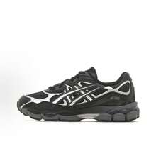 ASICS Gel-NYC Sneakers - Authentic Unisex Retro Lifestyle Running Shoes | Viral 2026 Sportstyle Urban Trainers | Premium Gel Technology Cushioning | Durable Suede & Mesh Performance Footwear | Classic Comfort Daily Sneakers - Black Blank Silver - 查看 1