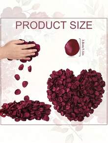 50/100/200/300/400pcs 1.5 Inch Artificial Silk Rose Petals, Burgundy Red, Suitable For Wedding Decor, Outdoor Garden Decor, DIY Decoration, Gift Wrapping, Home Decor, Aisle Decor, Bridal Party Decor, Room Decor, Holiday Decor - Burgundy - View 7