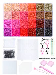 Colorful Perler Beads Set, Jewelry Making Materials, Handmade Bead Puzzle, DIY Perler Beads Kit With Tools, Keychain Handmade Materials - Perler Beads - View 13