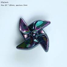 20pcs-25pcs Acrylic AB Color Windmill Beads DIY Mobile Phone Chain Keychain Bead Accessories Material Bulk Bead Wholesale - Multicolor - View 15