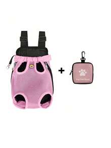 Breathable Mesh Pet Backpack With Detachable Storage Bag, Hands-Free Dog Harness Pet Carrier, Leg-Out Portable Travel Bag For Walking, Hiking And Commuting, Suitable For Small To Medium Cats And Puppies - Multicolor - View 17