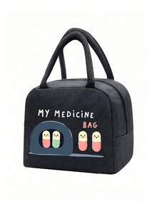 Moisture-Proof Dust-Proof Medical Emergency Bag, Bag Only, No Medicine Included, Colorful Pill Pattern, Spare Medicine Organizer Bag, Multi-Compartment Storage Bag, Portable Makeup Bag, Suitable For Healthcare Workers And Office Staff, Multi-Function Travel Toiletry Bag, Business Trip, Daily Commute, Home Medical Bag, Cosmetic Container, Health Care Products Bag, Dorm And Office Essential, Graduation Gift - Multicolor - View 17
