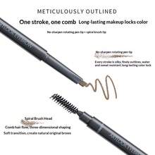 the SAEM Dual-Ended Angled Eyebrow Pencil With Brush, Waterproof Long-Lasting Eyebrow Definer, Suitable For Eyebrows, 3 Colors Available - #02 Dark Brown - View 3