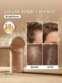 SHEGLAM HAIR 豐盈增發纖維 - 淺棕色，適用於稀疏頭髮的增發纖維，噴霧式增發纖維，隱形持久，男女皆宜，即刻遮蓋稀疏頭髮 - Light Brown - 查看 1