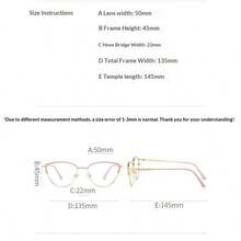 New Cat Eye Glasses Fashion Rhinestone Studded - Gold - View 5