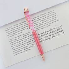 Bolígrafo flotante de flores secas personalizado, grabado personalizable, regalo de invitación para damas de honor, recuerdo de boda, regalo del Día del Maestro - Redondo - Ver 9