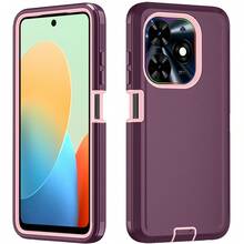 Military-Grade Shockproof Heavy-Duty Full-Body Protective Phone Case, Anti-Scratch Durable 3-In-1 Protective Cover For IPhone, Galaxy, HONOR And Other Smartphones Birthday Gift - Wine Red Powder - View 75