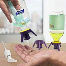 6pcs Inverted Bottle Cap Shampoo Triangular Inverted Stand Tripod Kitchen Seasoning Bottle Stand Bathroom Shower Gel Portable Home Use Bathroom Accessory - A - View 3