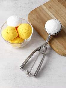 1pc Stainless Steel Ice Cream Scoop, 304/430 Multi-Purpose Dessert Scoop Tool, For Ice Cream, Cookie Dough, Watermelon, Fruit, Home Baking Tool, Suitable For Home Kitchen - Multicolor - View 7