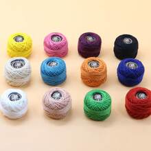 Juego de 12 bolas de hilo de poliéster para coser, hilo multicolor brillante para costura a mano y a máquina, reparación de ropa, bordado, manualidades DIY y regalo - Hilo de poliéster de 12 colores - Ver 5