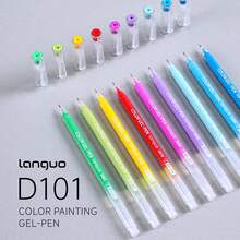 Languo 252/168/144/99/72/45/9pcs Large Capacity Gel Pen Set, 0.6mm Fine Tip, For Scrapbooking, Hand Drawing And Doodling, Smooth Ink Flow, Clear Writing Without Smudging, Suitable For Line Drawing, Coloring, Outlining, Ceramics, Plastic, Wood, Stone, Fabric, Paper And More, Excellent Coverage, High-Quality Student Art Supplies, Comfortable And Durable Grip, Perfect For Student Note-Taking And Back To School - Sets - View 10