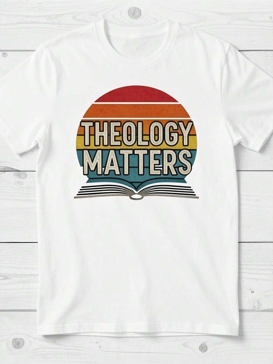 Theology Matters: Reformed Christian T-Shirt, A Great Gift Choice. - 白色 - 查看 1