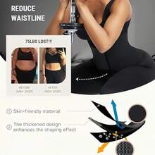 Waist Trainer Belt Waist Cincher Trimmer Ab Belt Tummy Control Body Shaper Gym Workout Tummy Shaper Corse - Black - View 6
