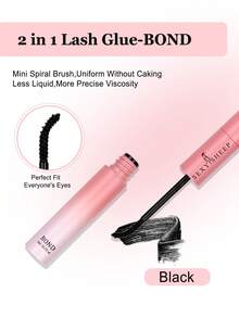 1pc Bond And Seal, Bond 5ml And Seal 5ml, Lash Glue Strong Hold Lash Cluster Glue 2 In 1 Lash Bond And Seal Waterproof Long Lasting Cluster Lash Glue All Day Wear 2 In 1 Eyelash Bond And Seal For DlY Lash Extensions - Purple - View 4