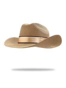 1 pezzo Cappello da spiaggia estivo da donna, cappello di paglia intrecciato a mano semplice classico di colore unito, cappello protettivo dal sole, adatto per la spiaggia, San Valentino e altre occasioni, disponibile in più colori, cappello da sole con tesa corta, scelta perfetta per le donne, adatto per viaggi in spiaggia, escursioni, stile elegante casual bohémien - cappello di paglia - Visualizzare 14