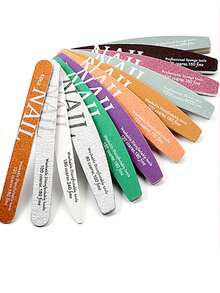 12pcs/Set Professional Nail File Set For Nail Technicians, Sponge Buffer, Double-Sided Polishing Nail File, Reusable And Washable - Multicolor - View 7