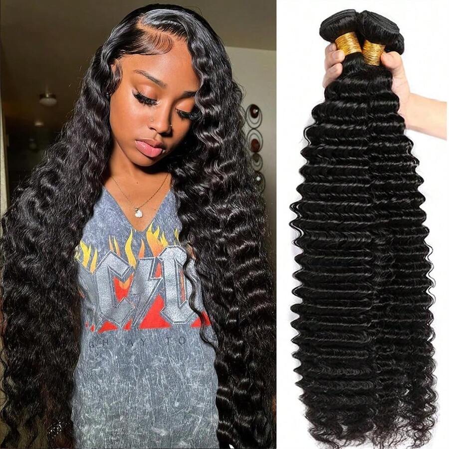 28 30 32 Inch Deep Wave Burmese Bundles Unprocessed Raw Human Hair Extensions Curly Water Wave Human Hair Bundles 3 Tissage