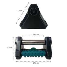 Massageador de Pes Kit 2 Uni Aquecedor Muscular 3 em 1 Fascia Plantar Multifuncional Alivio Dores Relaxador Bem Estar - Verde - Visão 2