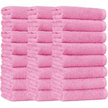 24pcs Face Towel Set - Soft Absorbent Face Towels, Suitable For Bathroom, Gym, Hands, Beauty, Spa And Home Hair Care - Reusable, Durable And Machine Washable - Multicolor, 10x10 Inches - Pink - View 1