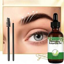Sérum para pestañas con romero,maquillaje para mujer - Fórmula natural de engrosamiento y rizamiento, sin tinte, diseñado específicamente para pestañas,Adecuado para Pestañas y Cejas, Envase Verde con Cepillo y Aplicador - El regalo perfecto para mujeres,60ML - transparente - Ver 5