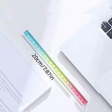 Colorful Ruler Cube Geometry Drawing 2-In-1 Tool Math Learning Stationery Set Drawing Measurement Stationery Math Teaching Aid Multi-Function Plastic Geometric Solid - A - View 8