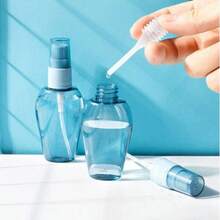 Set Botol Isi Ulang Perawatan Kulit Portabel Mini untuk Perjalanan, Botol Semprot & Pompa Biru Transparan, Wadah Krim, Corong, Sendok, Set Lengkap untuk Losion, Toner, Pembersih Riasan, Perjalanan & Perjalanan Bisnis - MultiWarna - View 6