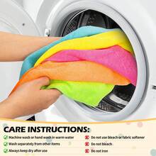 10/20pcs Microfiber Cleaning Cloth, Size:9.84" X 9.84", Ultra-Soft, High-Density Non-Abrasive Cleaning Towels For Cars, Glass, Kitchen, Reusable Rags,Random Color - Multicolor - View 7