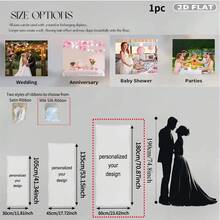 1pc Customized Lace Wedding Welcome Banner, Transparent Tulle Ceremony Banner, Romantic Reception Decor Bohemian Style Welcome Backdrop With Ribbon, Suitable For Wedding, Bridal Shower, Engagement And Birthday Celebration, Multiple Sizes In Stock - White Lace - View 8
