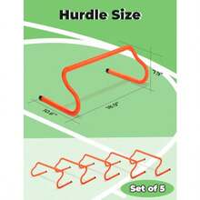 Agility Hurdles 8" Speed Agility Training Hurdles, Detachable Sturdy Hurdles Training Equipment Set With Carry Bag For,Athletes, Soccer, Basketball - 5 Pack - View 2