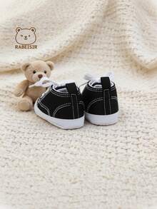 Spring Summer Autumn Infant Pre-Walker Shoes, Breathable Infant Pre-Walker Shoes 0-1.5 Years Old, Classic Versatile - Black - View 5