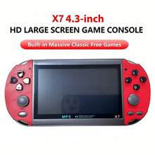 X7 4.3 Inch HD Screen Mini Portable Video Game Console Handheld Game Player Dual Joystick 8GB Memory Built-In 1000 Games MP5 Game Controller TV Output - View 14