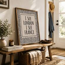 I See London France 黑色幽默浴室語錄裝飾畫，居家裝飾 奇趣風格 極簡藝術 復古條紋 - I See London France - 查看 7