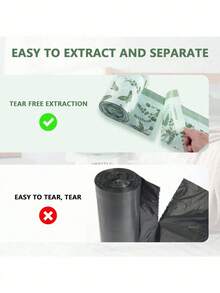 240pcs 10L Bathroom Trash Bags, Thickened Durable Disposable Thin Garbage Bags For Home, Office, Bedroom, Small Size, Multi-Color Household Outdoor Trash Can Liners, Leak-Proof For Car, Office, Pet Waste, Stain-Resistant Easy-To-Use Multi-Color Trash Bags For Kitchen, Bathroom, Home - Trash Bag - View 6